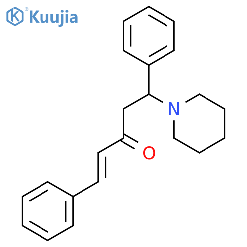 1-Penten-3-one,1,5-diphenyl-5-(1-piperidinyl)- structure