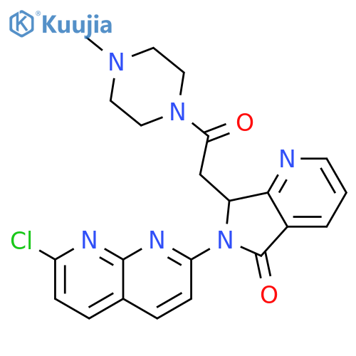 Piperazine,1-[[6-(7-chloro-1,8-naphthyridin-2-yl)-6,7-dihydro-5-oxo-5H-pyrrolo[3,4-b]pyridin-7-yl]acetyl]-4-methyl- structure