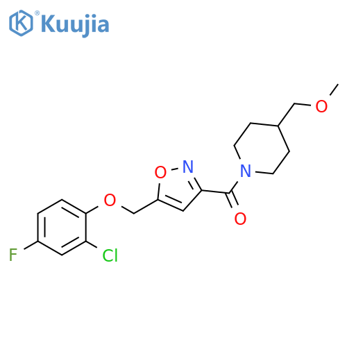 5-(2-Chloro-4-fluorophenoxy)methyl-3-isoxazolyl4-(methoxymethyl)-1-piperidinylmethanone structure