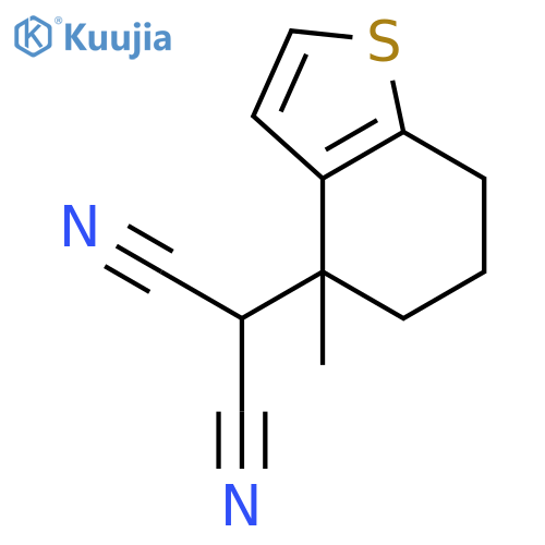Propanedinitrile, (4,5,6,7-tetrahydro-4-methylbenzo[b]thien-4-yl)- structure