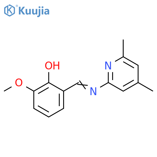 Phenol, 2-[[(4,6-dimethyl-2-pyridinyl)imino]methyl]-6-methoxy- structure