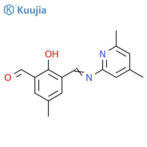 Benzaldehyde,3-[[(4,6-dimethyl-2-pyridinyl)imino]methyl]-2-hydroxy-5-methyl- structure