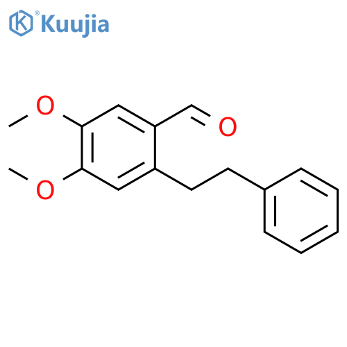 Benzaldehyde, 4,5-dimethoxy-2-(2-phenylethyl)- structure