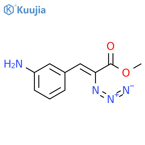 2-Propenoic acid, 3-(3-aminophenyl)-2-azido-, methyl ester, (Z)- structure