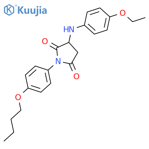 2,5-Pyrrolidinedione, 1-(4-butoxyphenyl)-3-[(4-ethoxyphenyl)amino]- structure