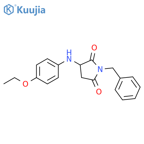 2,5-Pyrrolidinedione, 3-[(4-ethoxyphenyl)amino]-1-(phenylmethyl)- structure