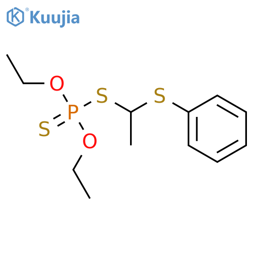 Phosphorodithioic acid, O,O-diethyl S-[1-(phenylthio)ethyl] ester structure