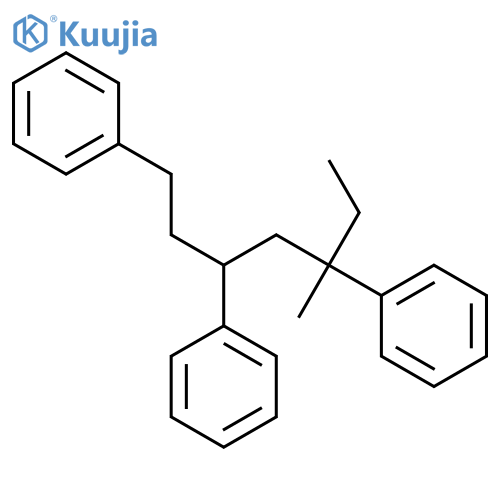 Benzene, 1,1',1''-(1-ethyl-1-methyl-1,3,5-pentanetriyl)tris- structure