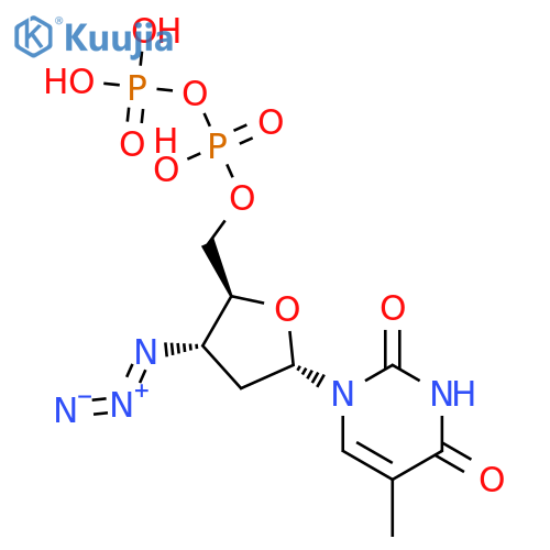 Thymidine5'-(trihydrogen diphosphate), 3'-azido-3'-deoxy- structure