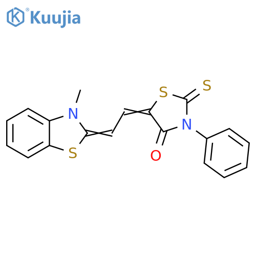 4-Thiazolidinone,5-[(3-methyl-2(3H)-benzothiazolylidene)ethylidene]-3-phenyl-2-thioxo- structure