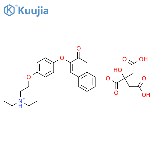 3-Buten-2-one, 3-(4-(2-(diethylamino)ethoxy)phenoxy)-4-phenyl-, citrate (1:1), (Z)- structure