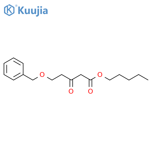 Pentanoic acid, 3-oxo-5-(phenylmethoxy)-, pentyl ester structure