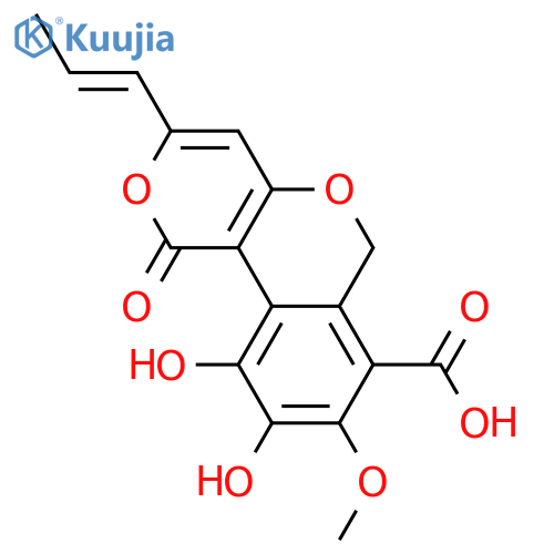 Pulvinatal; (±)-(E)-form, 6-Demethoxy, 7-carboxylic acid structure