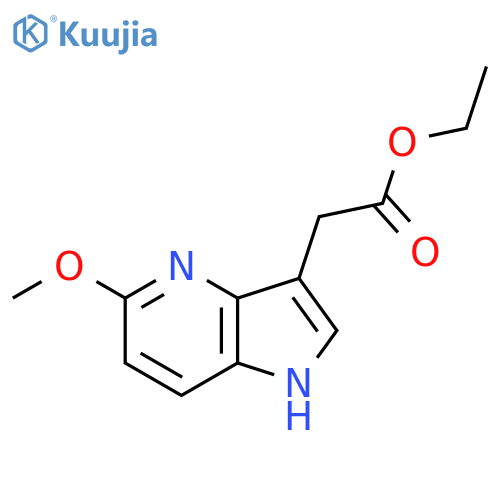 ethyl 2-(5-methoxy-1H-pyrrolo[3,2-b]pyridin-3-yl)acetate structure