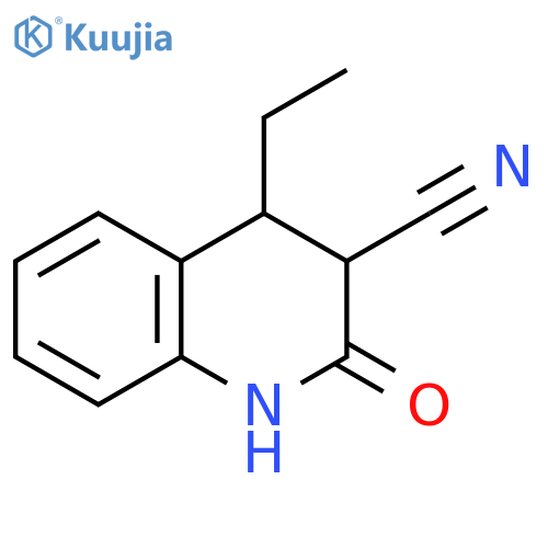 3-Quinolinecarbonitrile, 4-ethyl-1,2,3,4-tetrahydro-2-oxo- structure