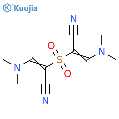 2-Propenenitrile, 2,2'-sulfonylbis[3-(dimethylamino)- structure