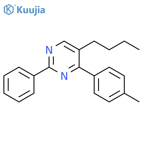 Pyrimidine, 5-butyl-4-(4-methylphenyl)-2-phenyl- structure