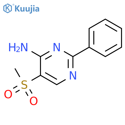 4-Pyrimidinamine, 5-(methylsulfonyl)-2-phenyl- structure