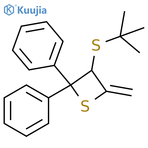 Thietane, 3-[(1,1-dimethylethyl)thio]-4-methylene-2,2-diphenyl- structure