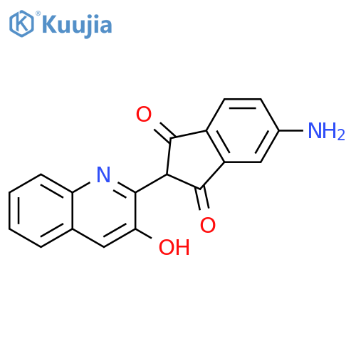 1H-Indene-1,3(2H)-dione, 5-amino-2-(3-hydroxy-2-quinolinyl)- structure