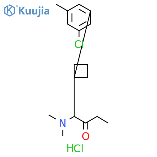 2-Butanone, 1-[1-(3-chloro-5-methylphenyl)cyclobutyl]-1-(dimethylamino)-, hydrochloride (1:1) structure