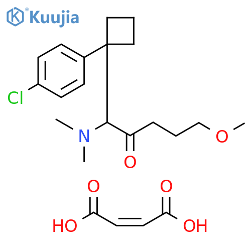 2-Pentanone, 1-[1-(4-chlorophenyl)cyclobutyl]-1-(dimethylamino)-5-methoxy-, (2Z)-2-butenedioate (1:1) structure
