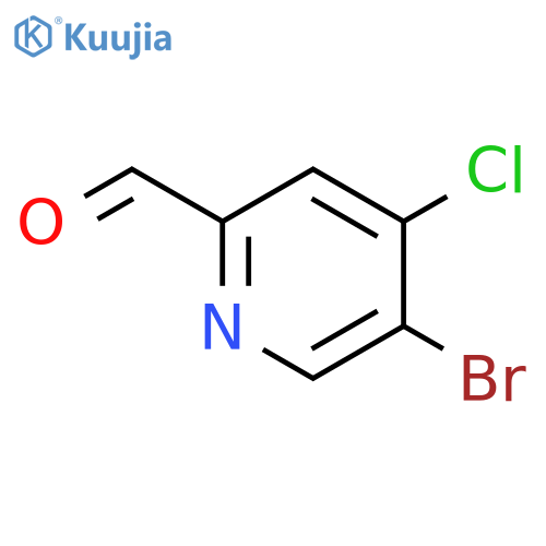 5-bromo-4-chloropyridine-2-carbaldehyde structure