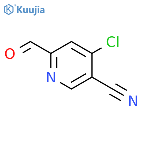 4-chloro-6-formylpyridine-3-carbonitrile structure