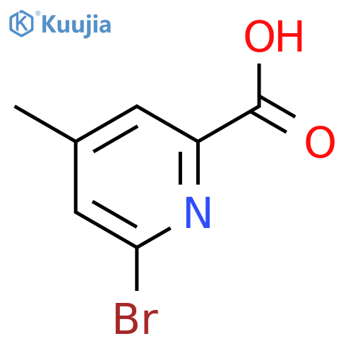 6-bromo-4-methylpyridine-2-carboxylic Acid structure