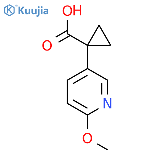 1-(6-methoxypyridin-3-yl)cyclopropane-1-carboxylic acid structure