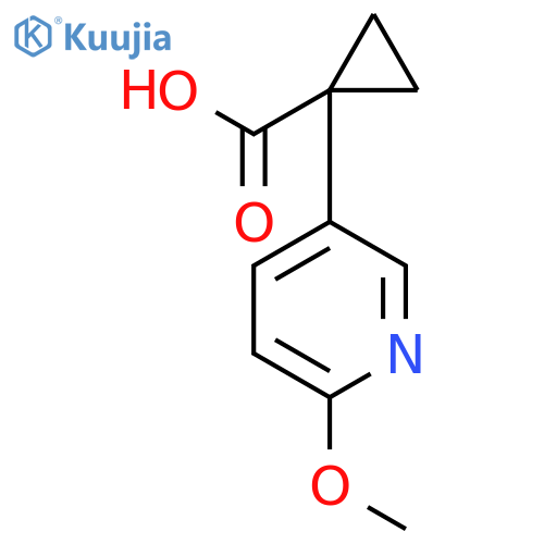 1-(6-methoxypyridin-3-yl)cyclopropane-1-carboxylic Acid structure