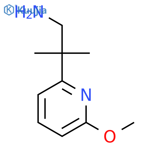 2-(6-methoxypyridin-2-yl)-2-methylpropan-1-amine structure