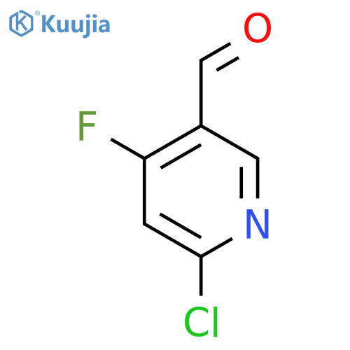 6-chloro-4-fluoronicotinaldehyde structure