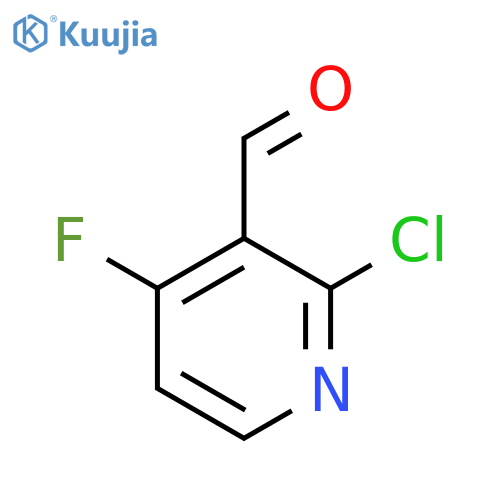 2-CHLORO-4-FLUOROPYRIDINE-3-CARBALDEHYDE structure