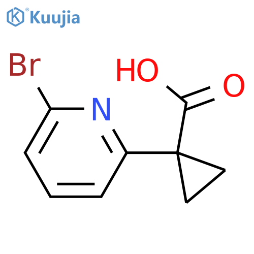 1-(6-bromopyridin-2-yl)cyclopropane-1-carboxylic acid structure