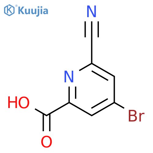 4-Bromo-6-cyano-pyridine-2-carboxylic acid structure