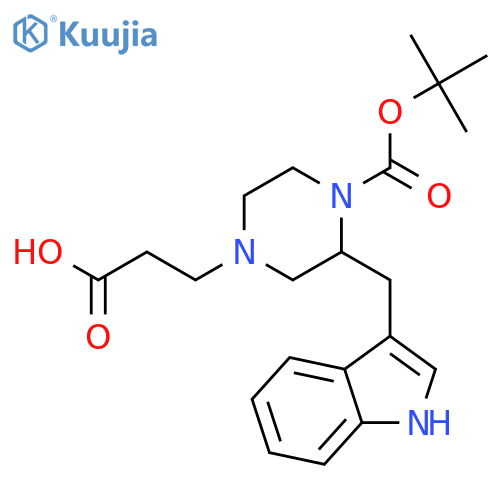 3-[3-(1h-indol-3-ylmethyl)-4-[(2-methylpropan-2-yl)oxycarbonyl]piperazin-1-yl]propanoic Acid structure