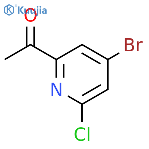 1-(4-bromo-6-chloropyridin-2-yl)ethan-1-one structure