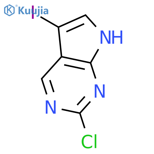 2-Chloro-5-iodo-7H-pyrrolo[2,3-d]pyrimidine structure