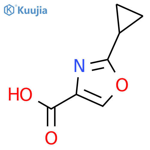 2-cyclopropyl-1,3-oxazole-4-carboxylic acid structure