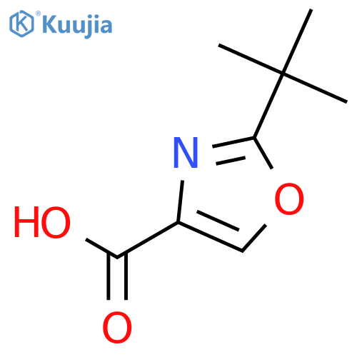 2-tert-butyl-1,3-oxazole-4-carboxylic acid structure