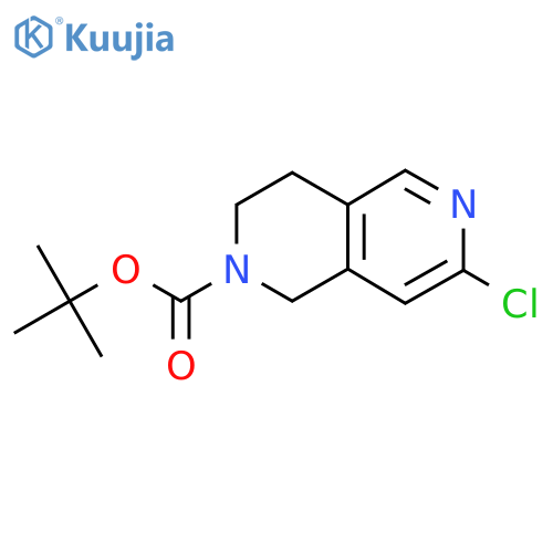 tert-butyl 7-chloro-3,4-dihydro-1H-2,6-naphthyridine-2-carboxylate structure