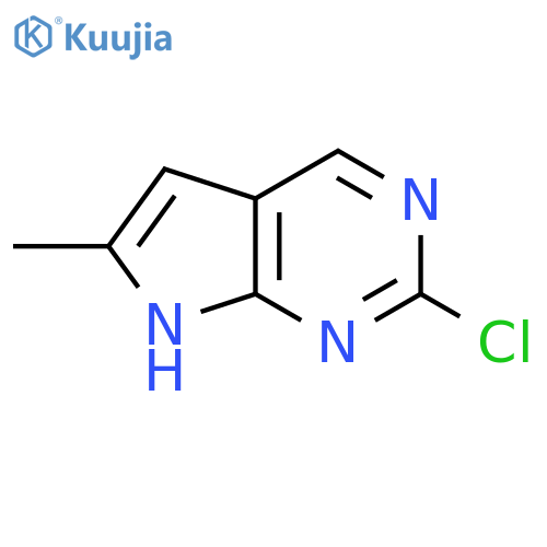 2-Chloro-6-methyl-7H-pyrrolo[2,3-D]pyrimidine structure