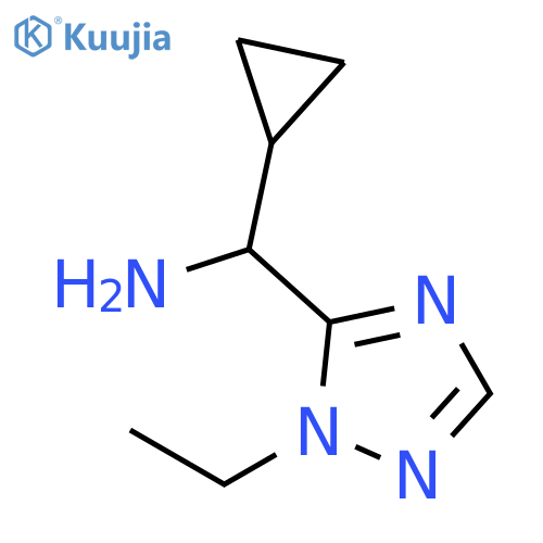 1-Cyclopropyl-1-(1-ethyl-1H-1,2,4-triazol-5-yl)methanamine structure