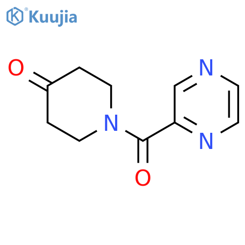 1-(2-Pyrazinylcarbonyl)-4-piperidinone structure