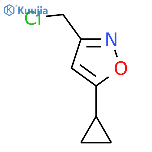 3-(chloromethyl)-5-cyclopropyl-1,2-oxazole structure