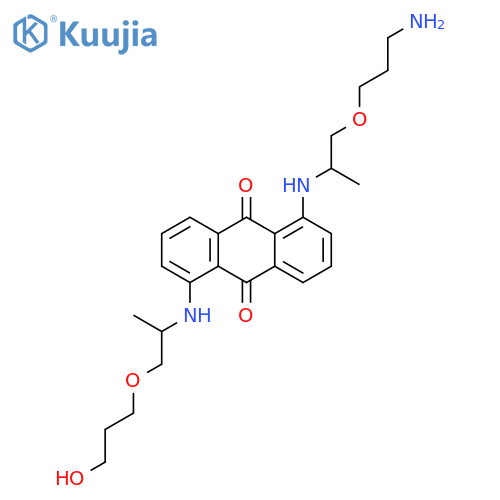 9,10-Anthracenedione, 1-[[2-(3-aminopropoxy)-1-methylethyl]amino]-5-[[2-(3-hydroxypropoxy)-1-methylethyl]amino]- structure