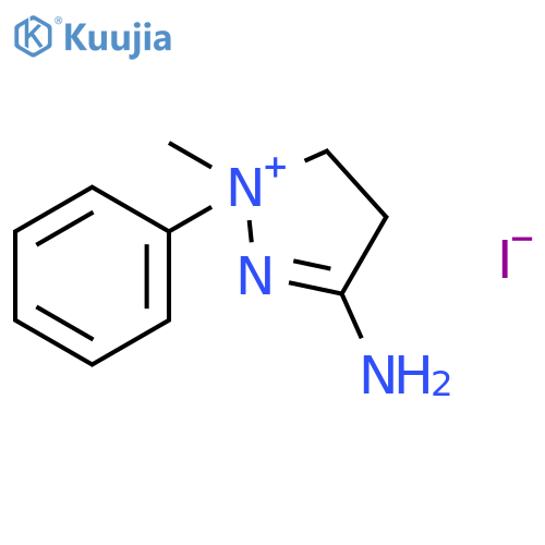 1H-Pyrazolium, 3-amino-4,5-dihydro-1-methyl-1-phenyl-, iodide structure