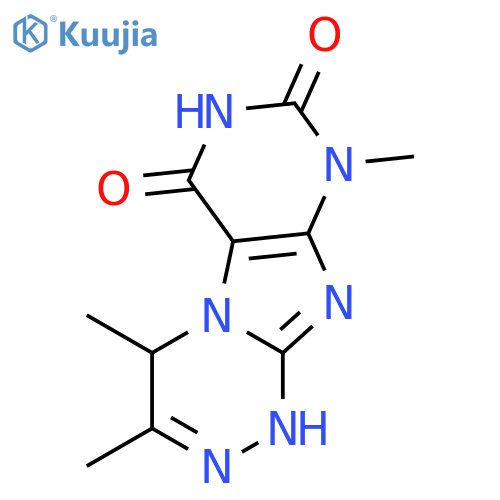 3,4,9-trimethyl-1H,4H,6H,7H,8H,9H-[1,2,4]triazino[4,3-g]purine-6,8-dione structure