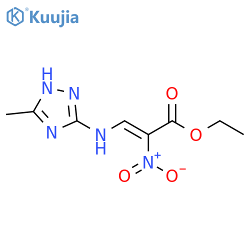 2-Propenoic acid, 3-[(5-methyl-1H-1,2,4-triazol-3-yl)amino]-2-nitro-,ethyl ester, (Z)- structure